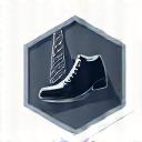 Oxford shoe and tie icon